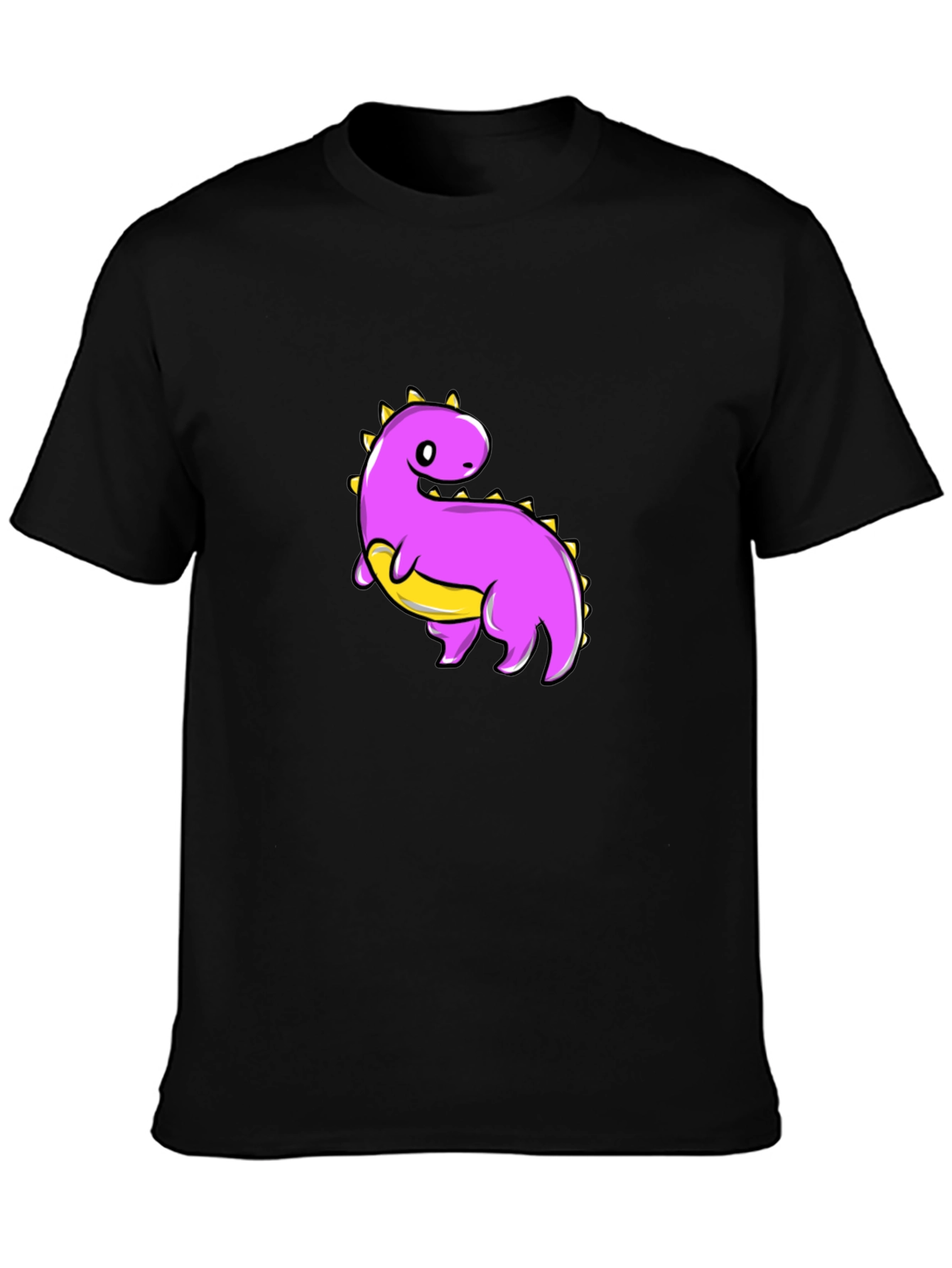 Cute Dinosaur Graphic Tee - Black T-Shirt