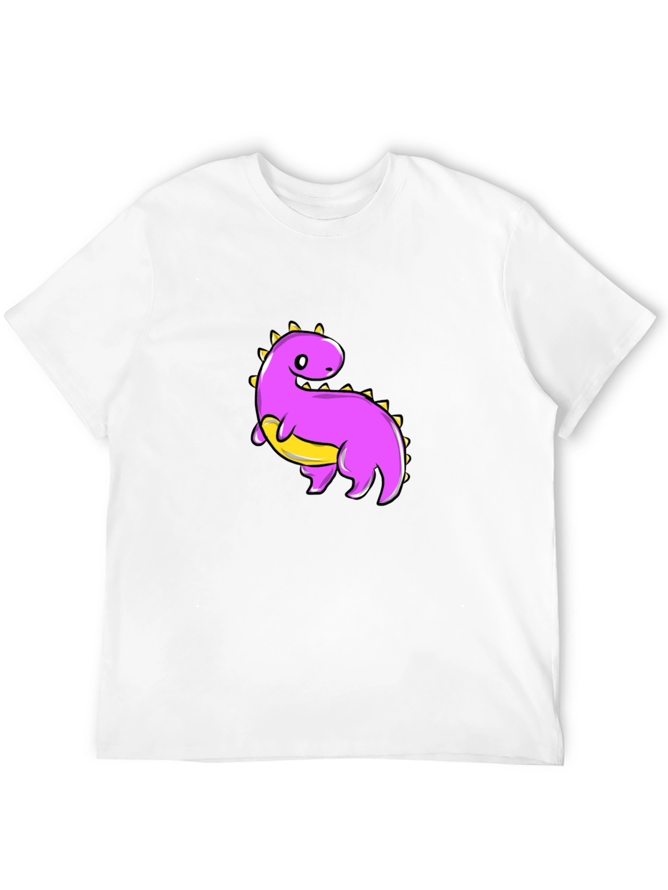Cute Dinosaur Graphic Tee - Black T-Shirt