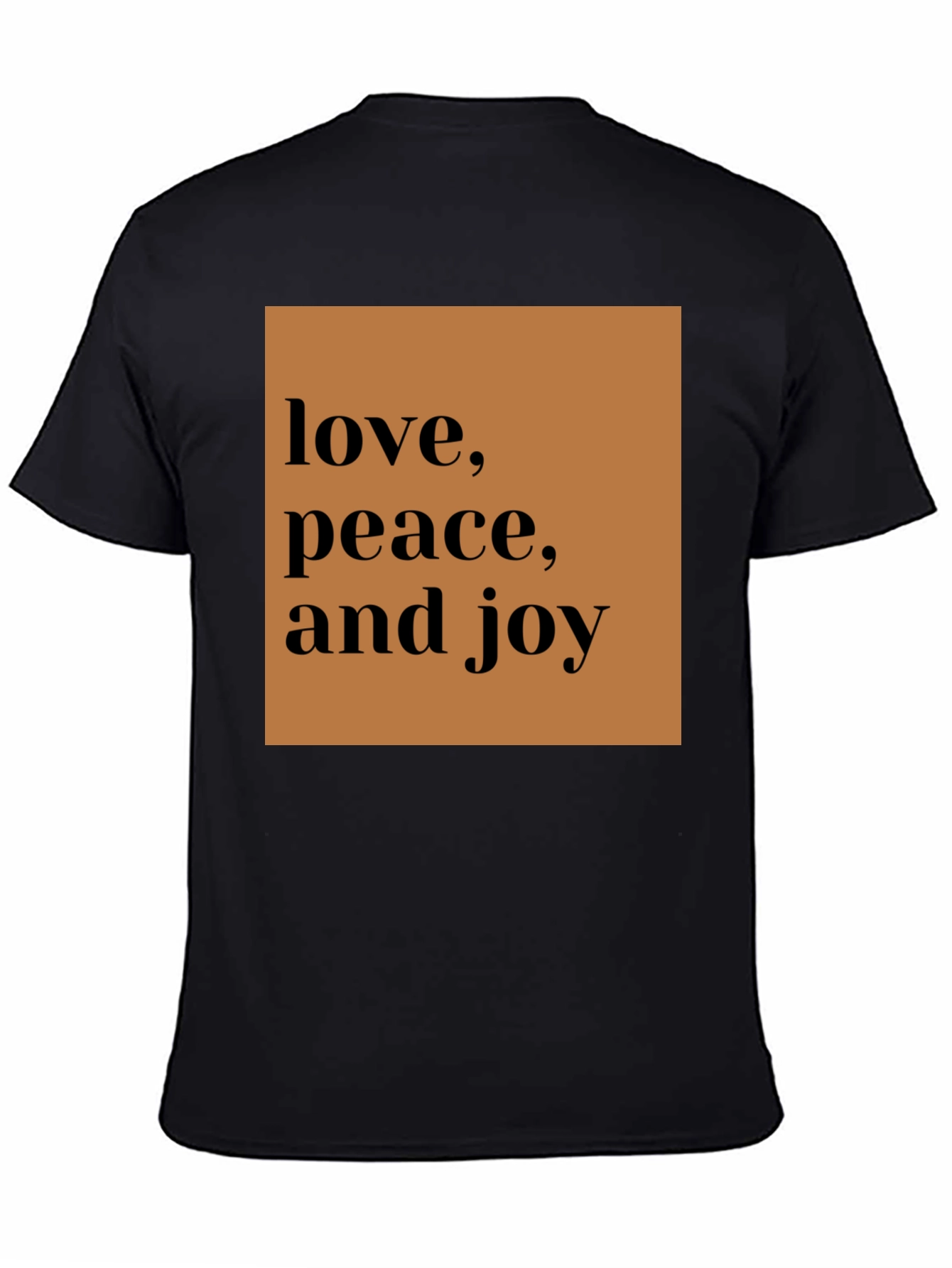 Love Peace Joy Black Graphic Tee