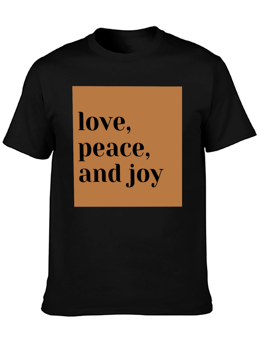Love Peace Joy Black Graphic Tee