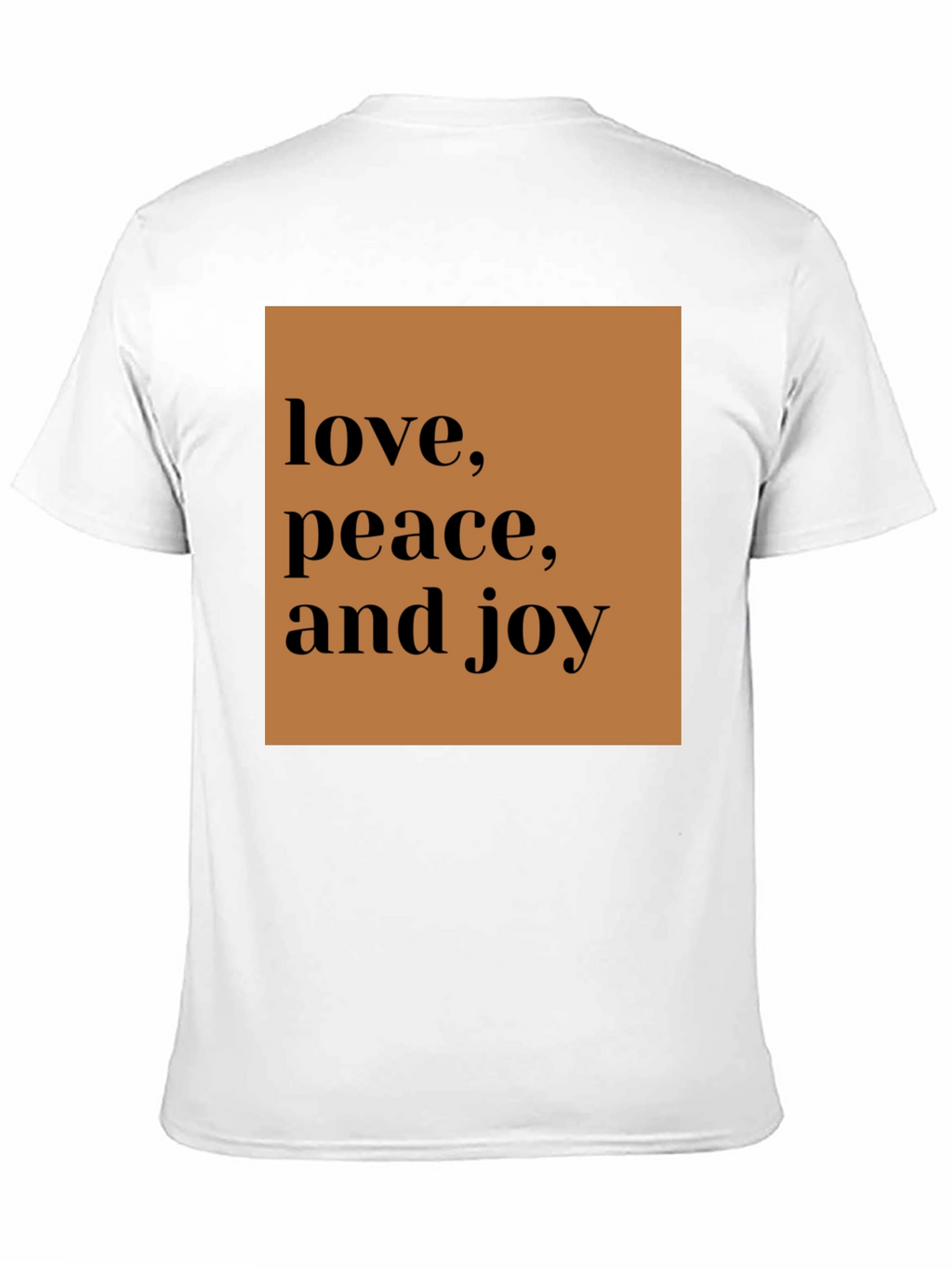 Love Peace Joy Black Graphic Tee