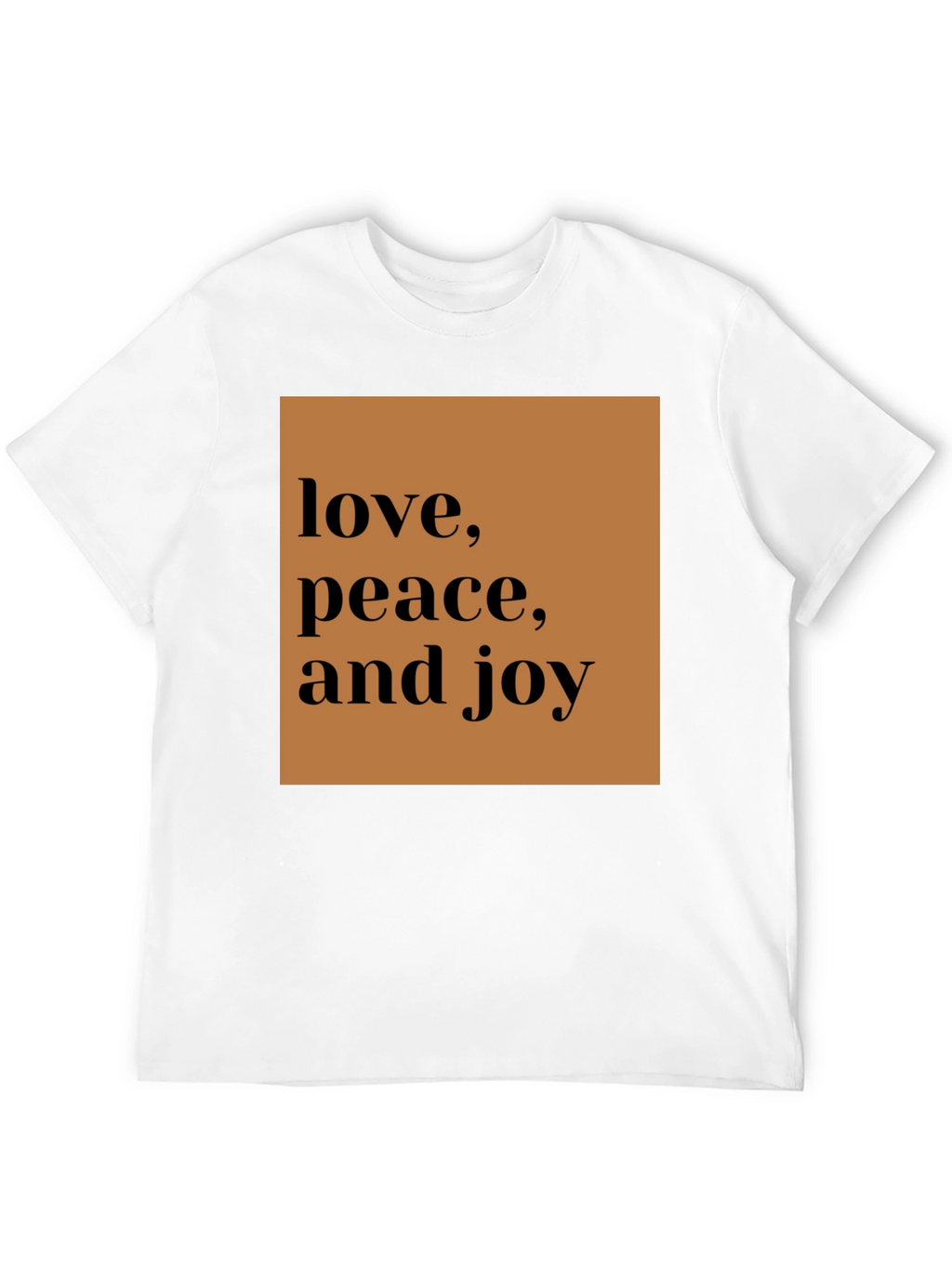 Love Peace Joy Black Graphic Tee