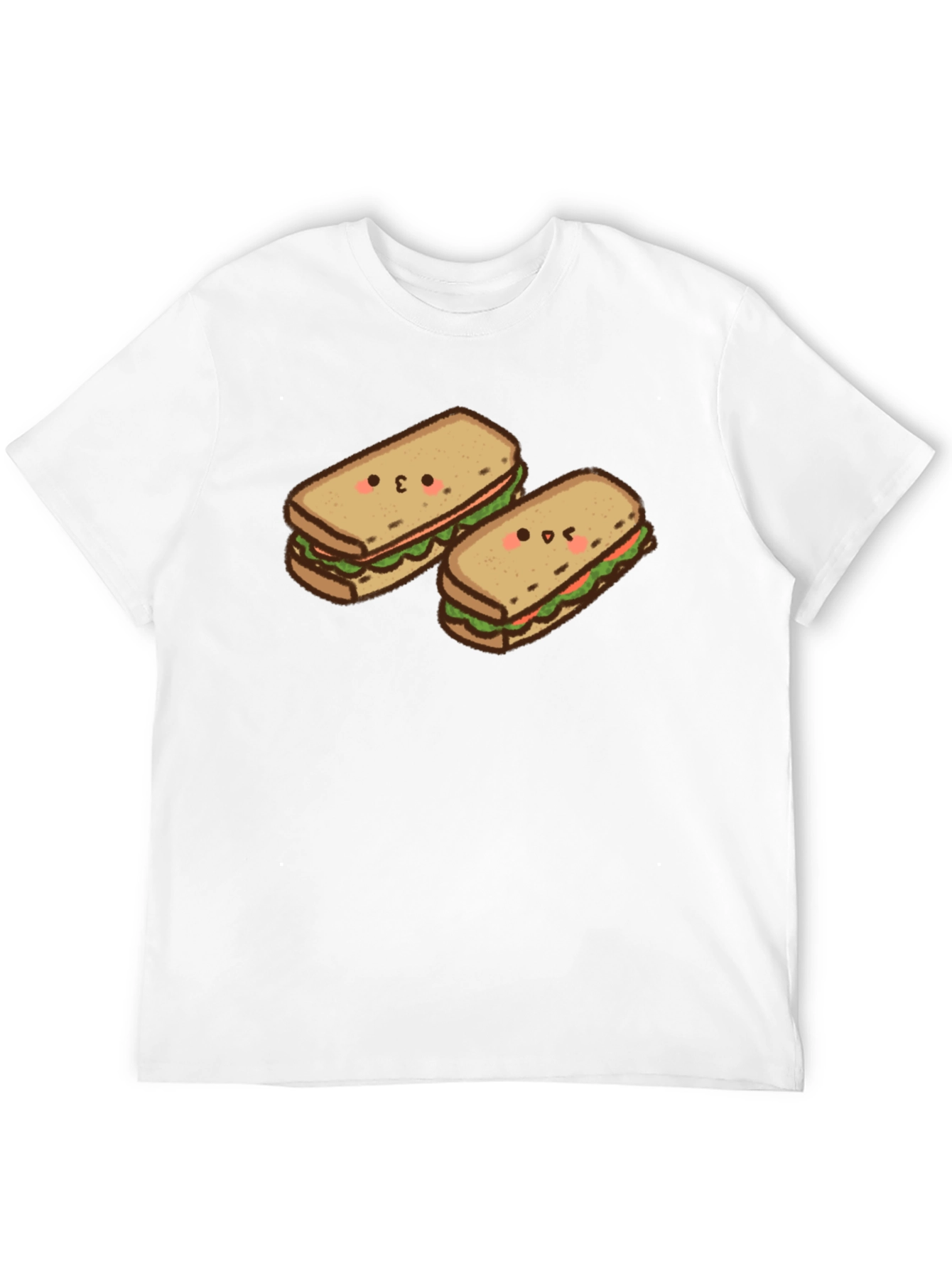 Kawaii Sandwich T-Shirt - Black Cotton Tee