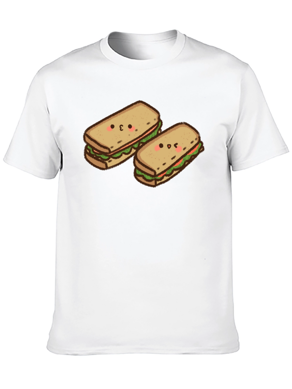 Kawaii Sandwich T-Shirt - Black Cotton Tee