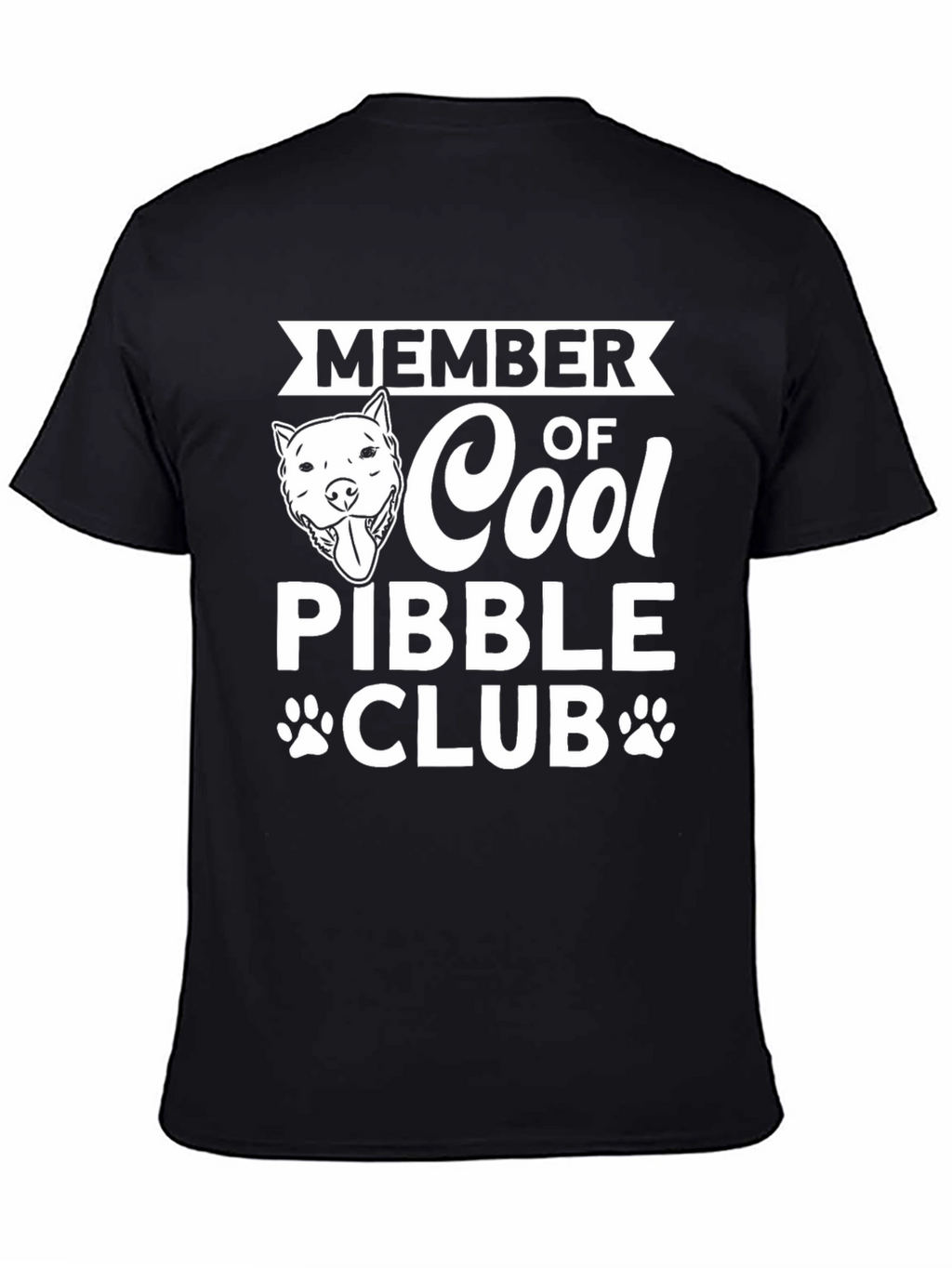 Cool Pibble Club Black Graphic T-Shirt
