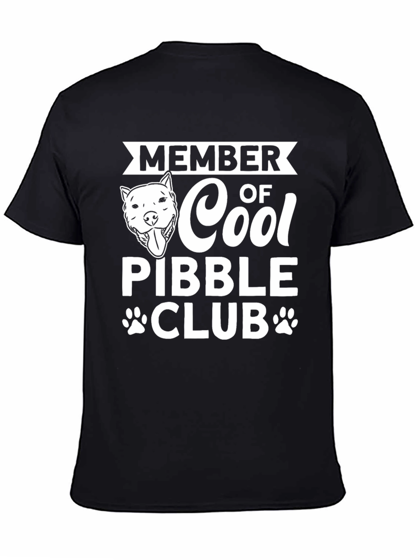 Cool Pibble Club Black Graphic T-Shirt