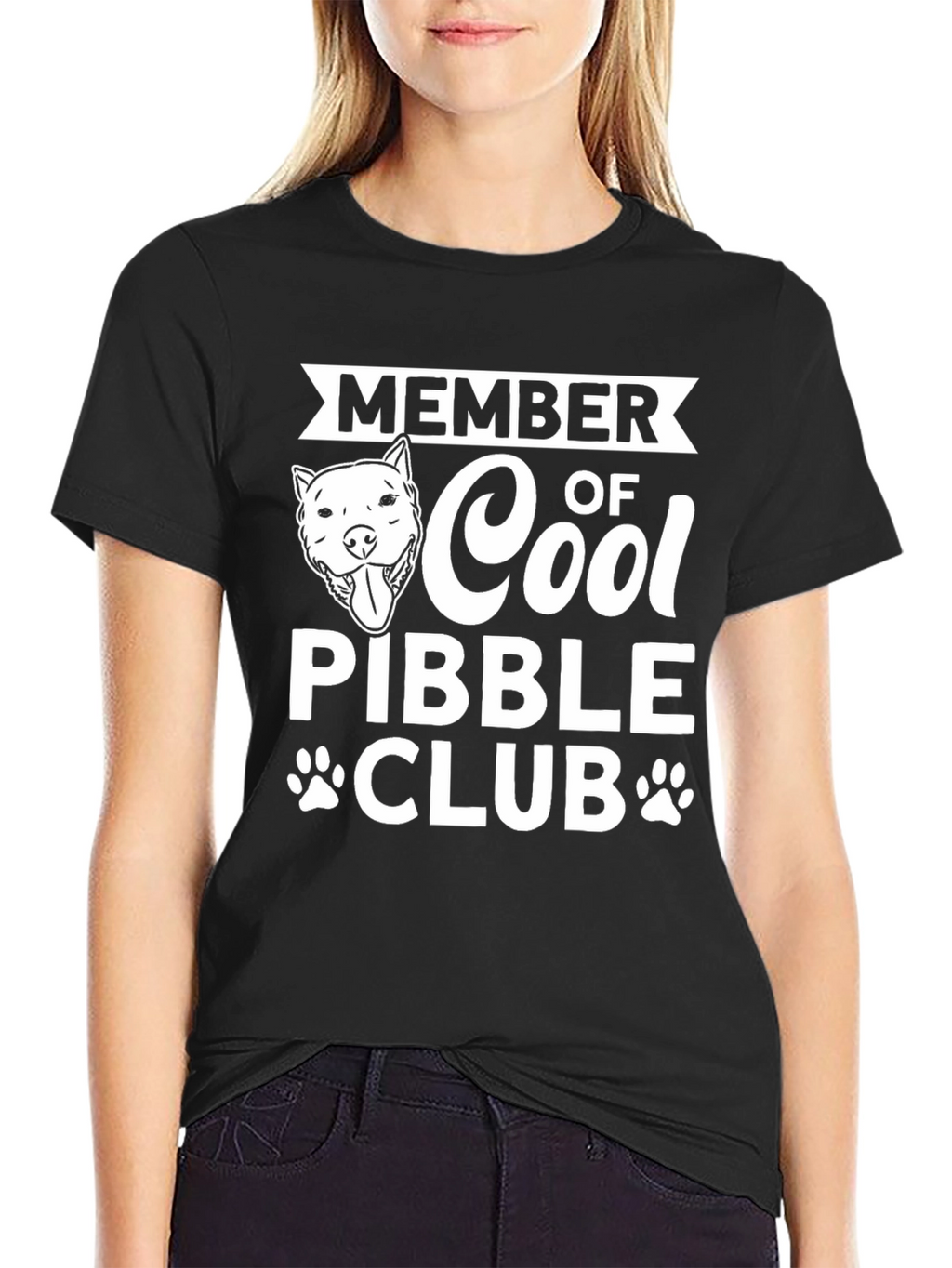 Cool Pibble Club Black Graphic T-Shirt
