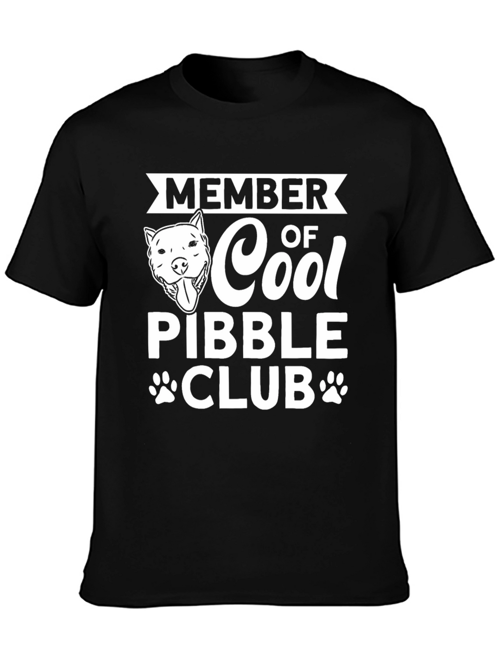 Cool Pibble Club Black Graphic T-Shirt