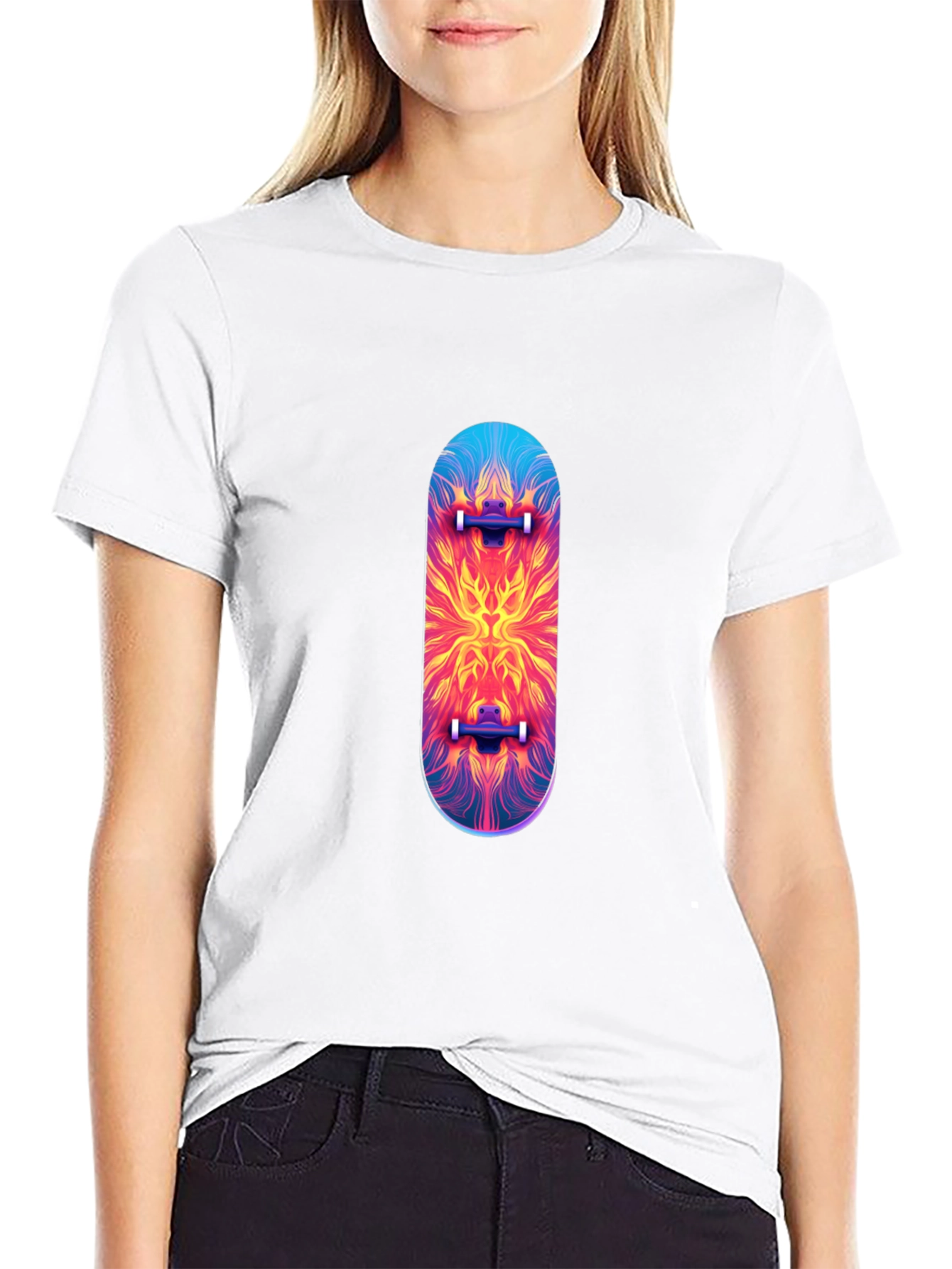 Skateboard Graphic T-Shirt - Black