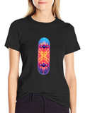 Skateboard Graphic T-Shirt - Black