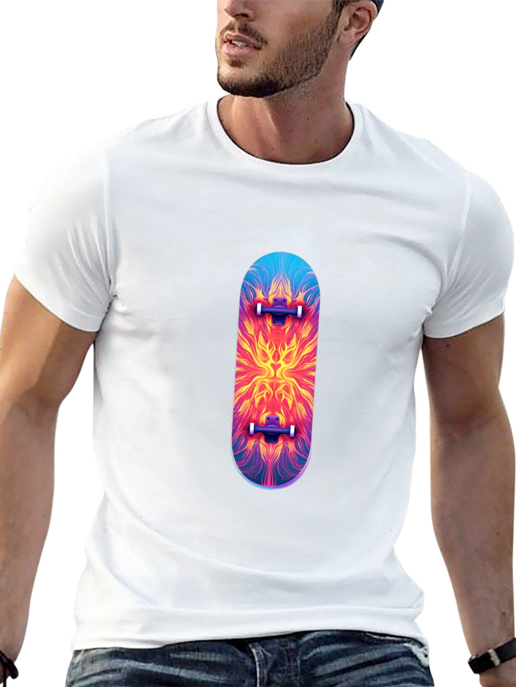 Skateboard Graphic T-Shirt - Black