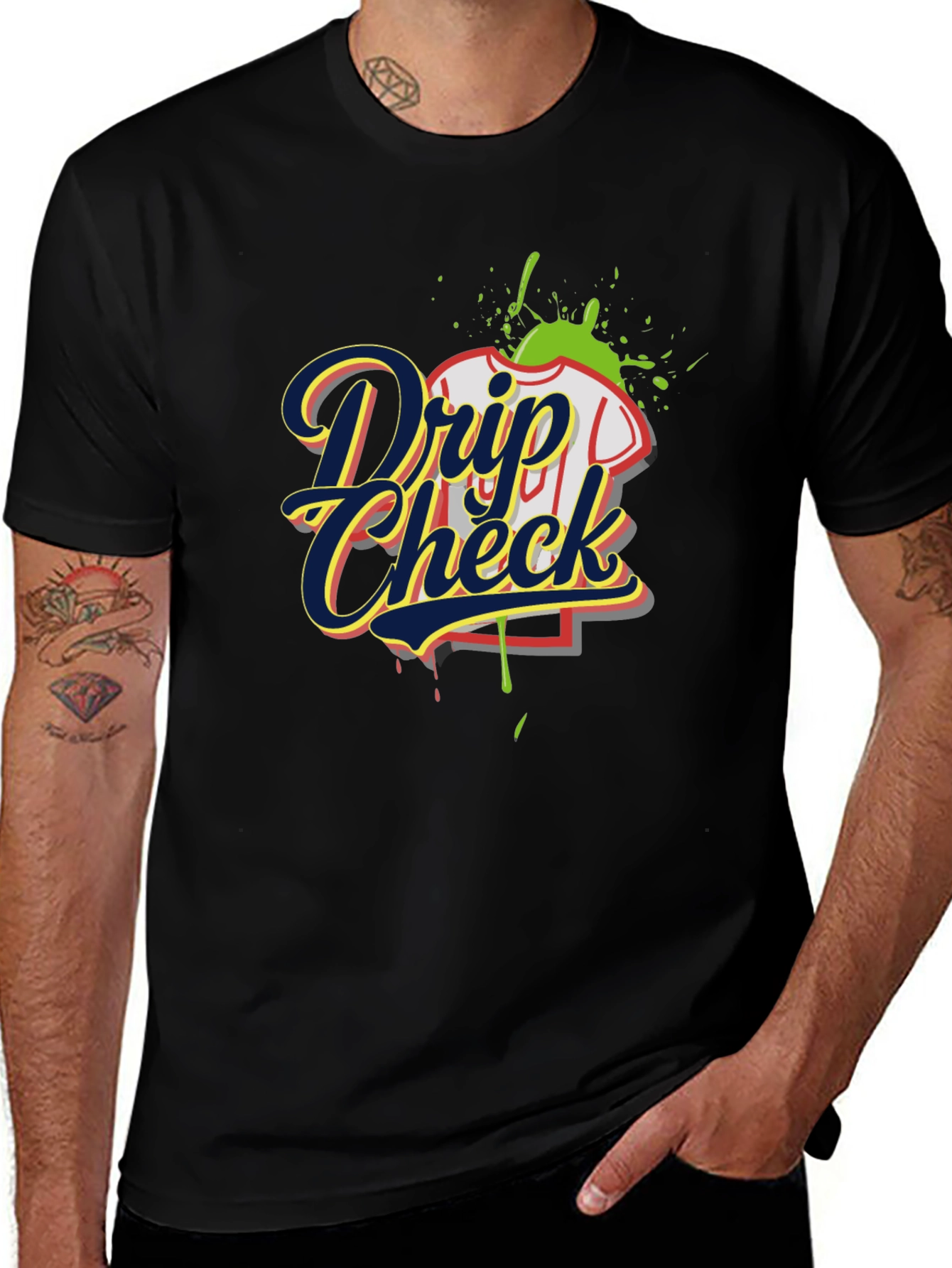 Drip Check Graphic Tee