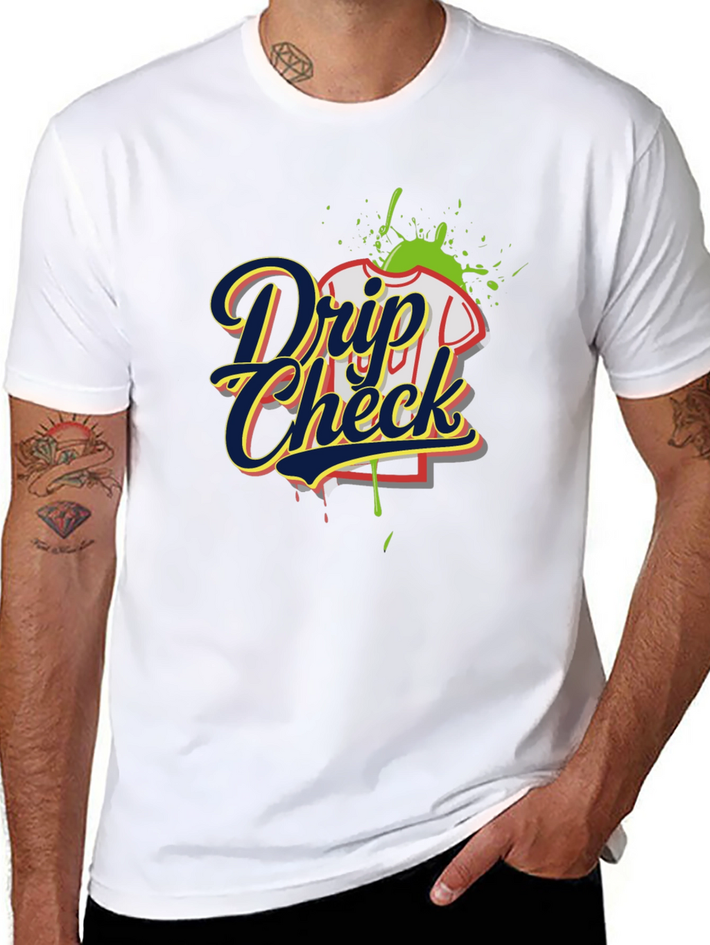 Drip Check Graphic Tee