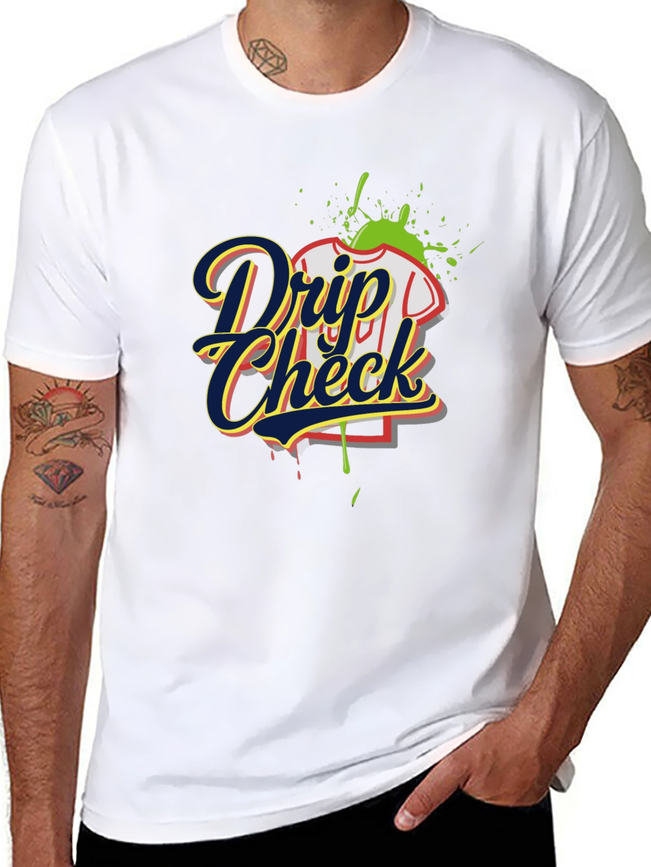 Drip Check Graphic Tee
