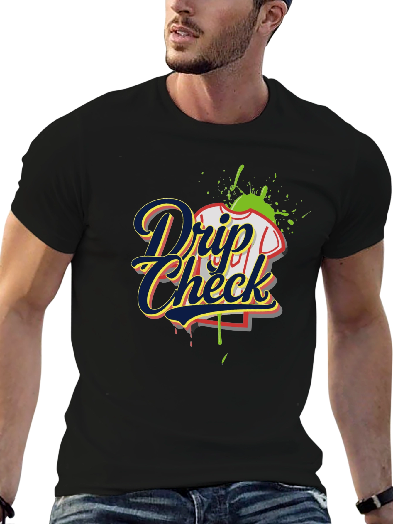 Drip Check Graphic Tee