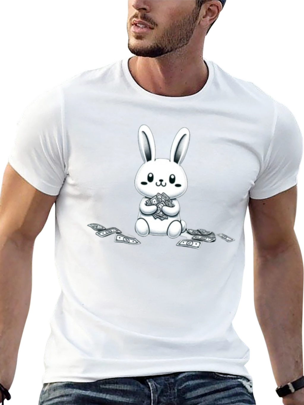 Bunny Money T-Shirt - Cute & Playful Design
