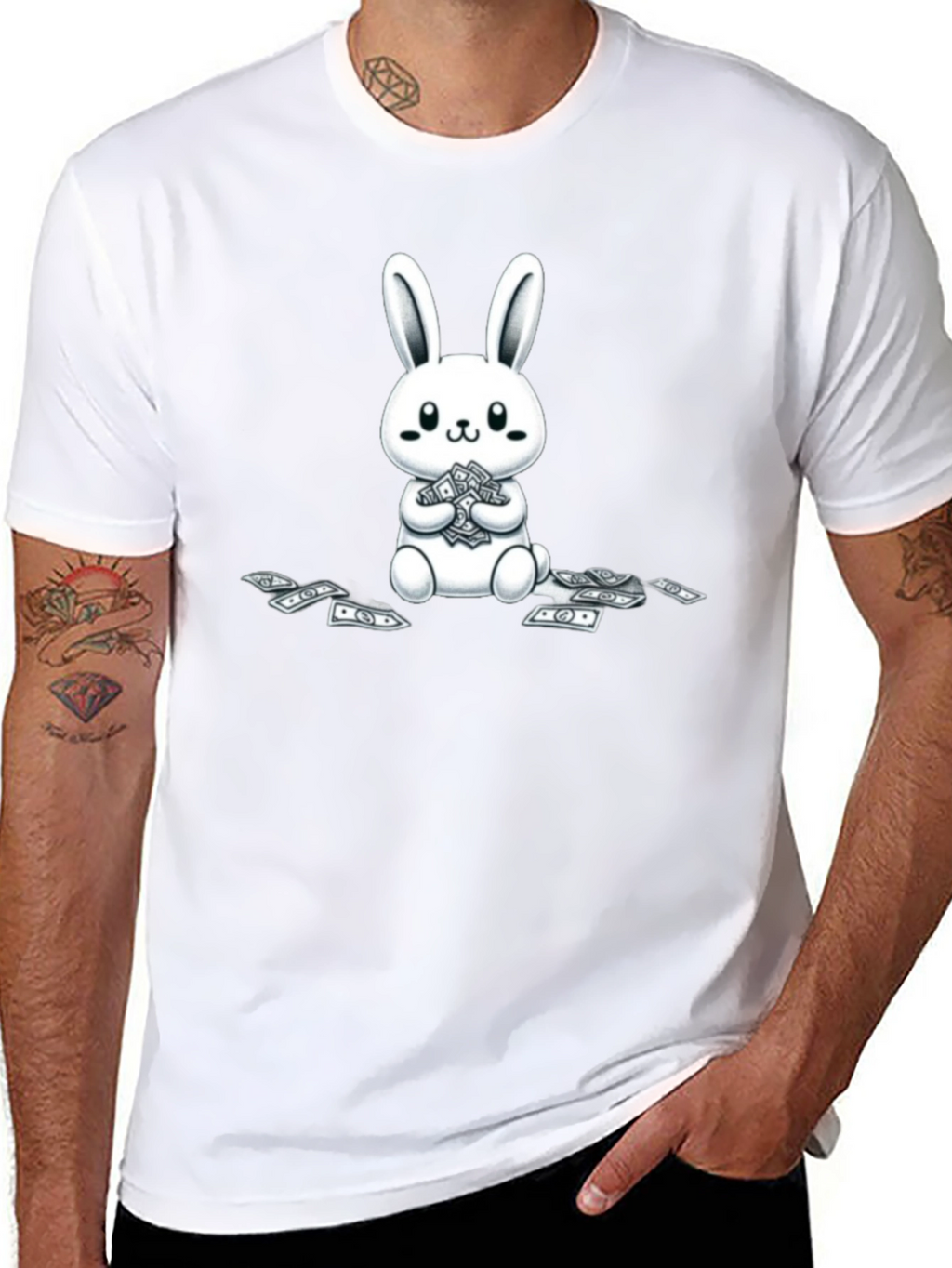 Bunny Money T-Shirt - Cute & Playful Design