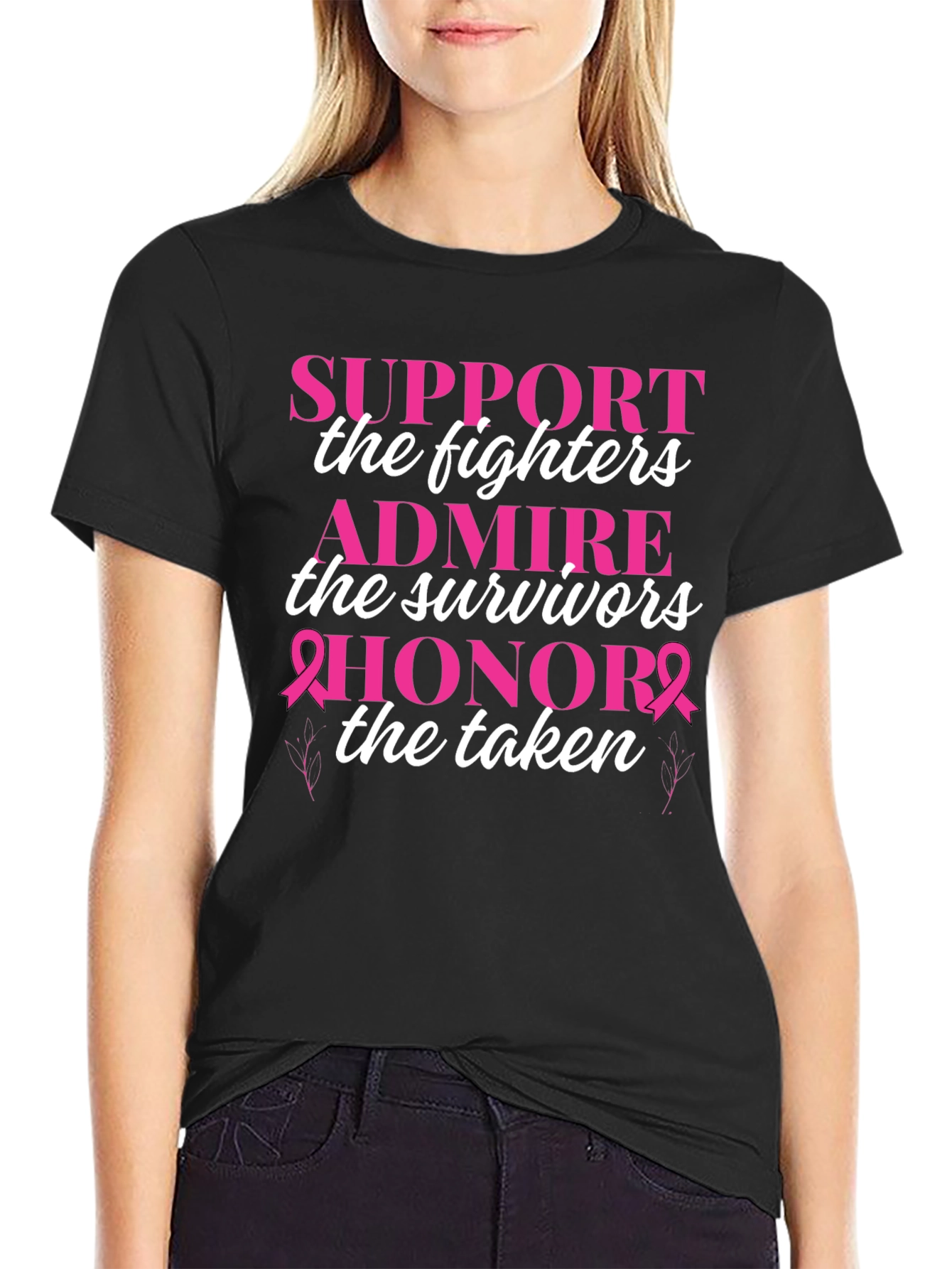 Support Breast Cancer Awareness Graphic Tee