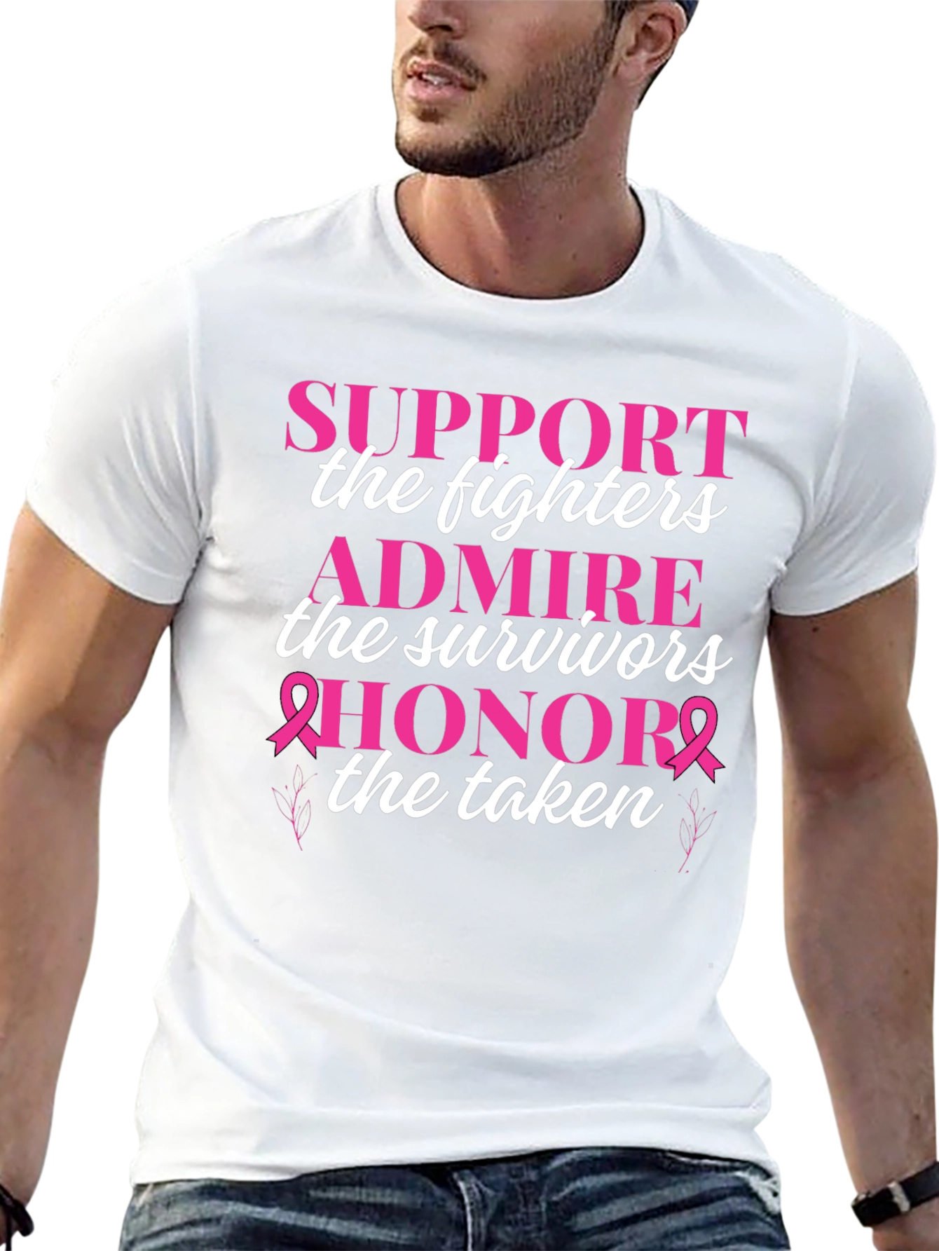 Support Breast Cancer Awareness Graphic Tee