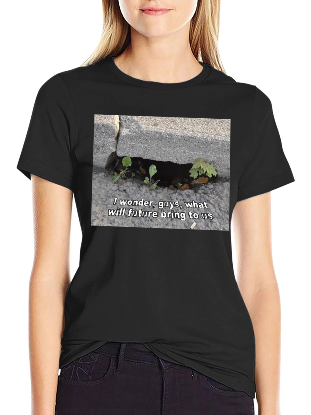 I Wonder Guys Graphic T-Shirt - Black