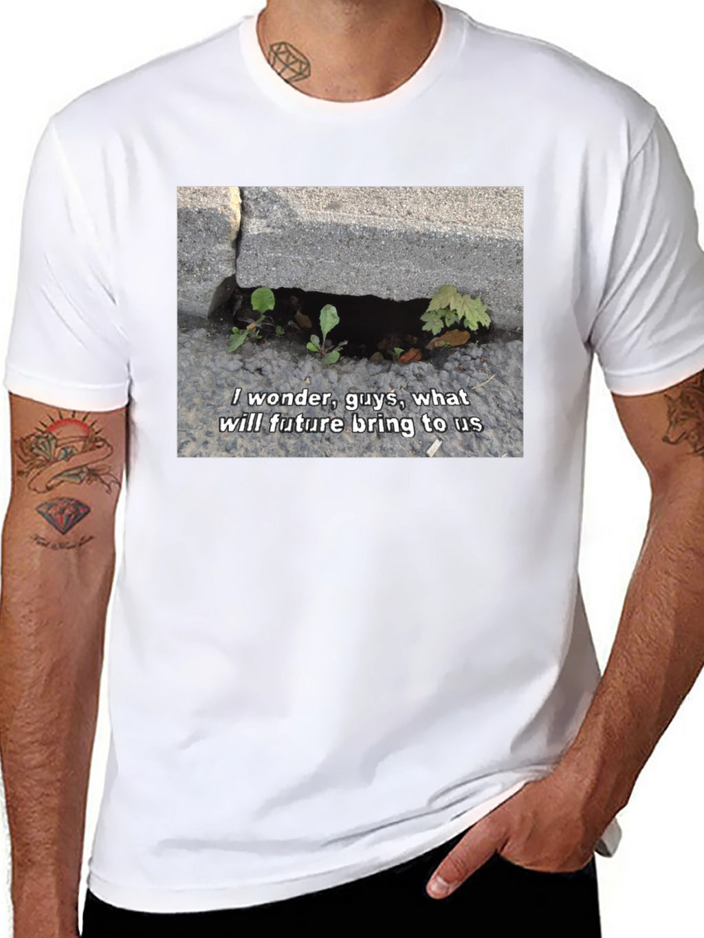 I Wonder Guys Graphic T-Shirt - Black
