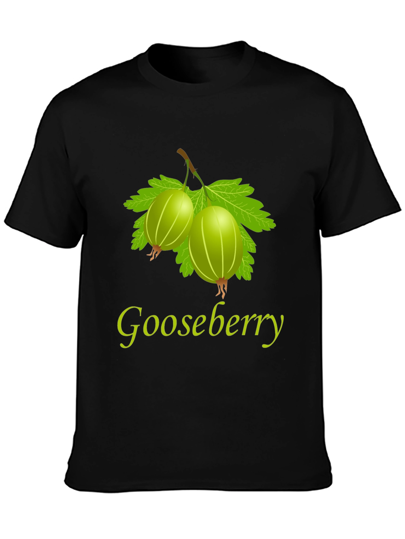 Gooseberry Graphic Print Black T-Shirt