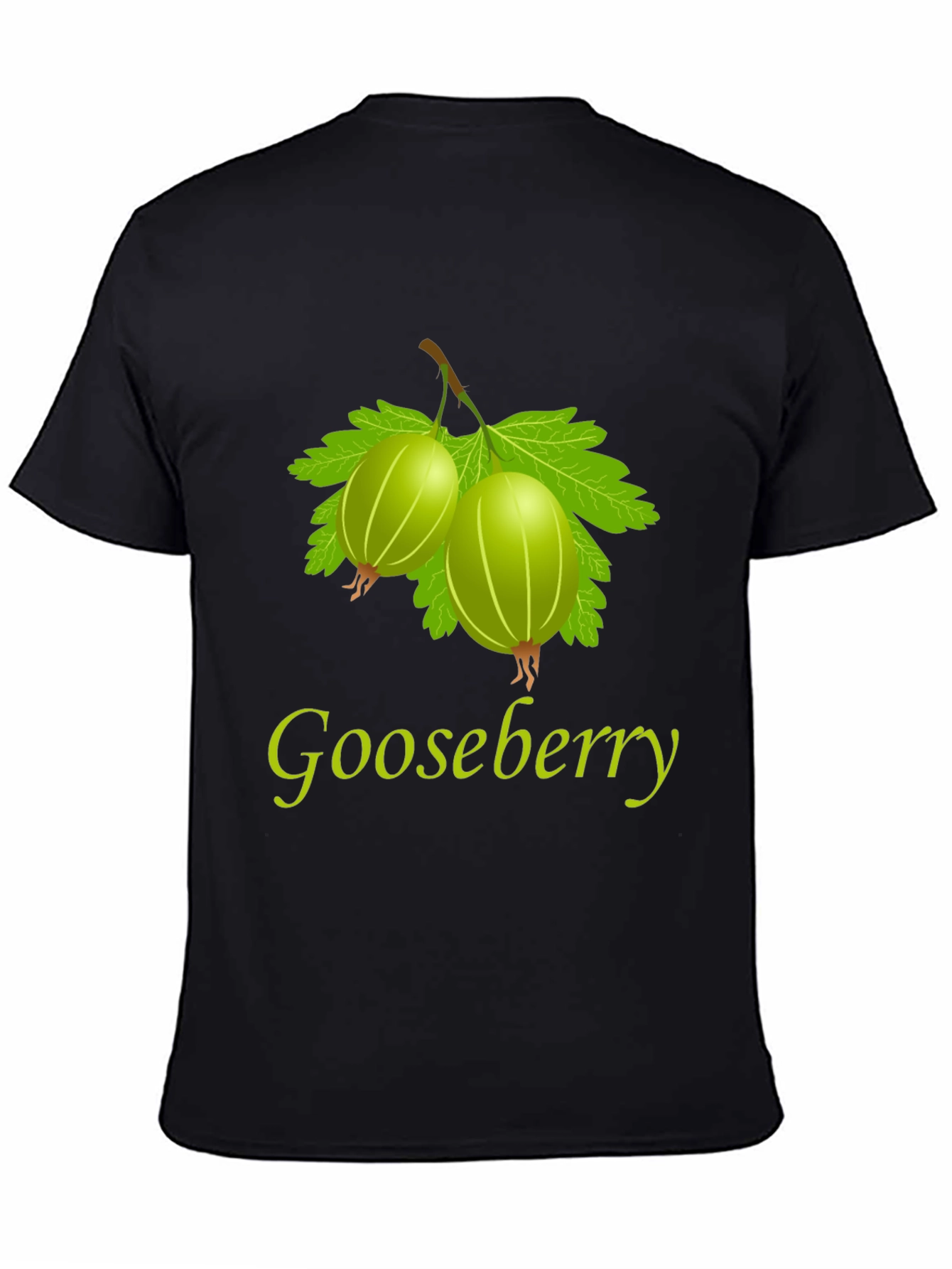 Gooseberry Graphic Print Black T-Shirt