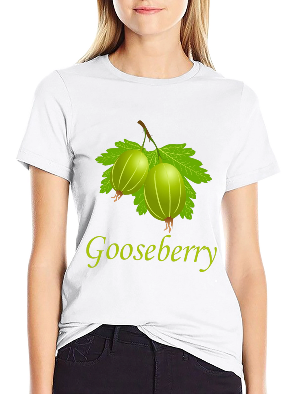 Gooseberry Graphic Print Black T-Shirt