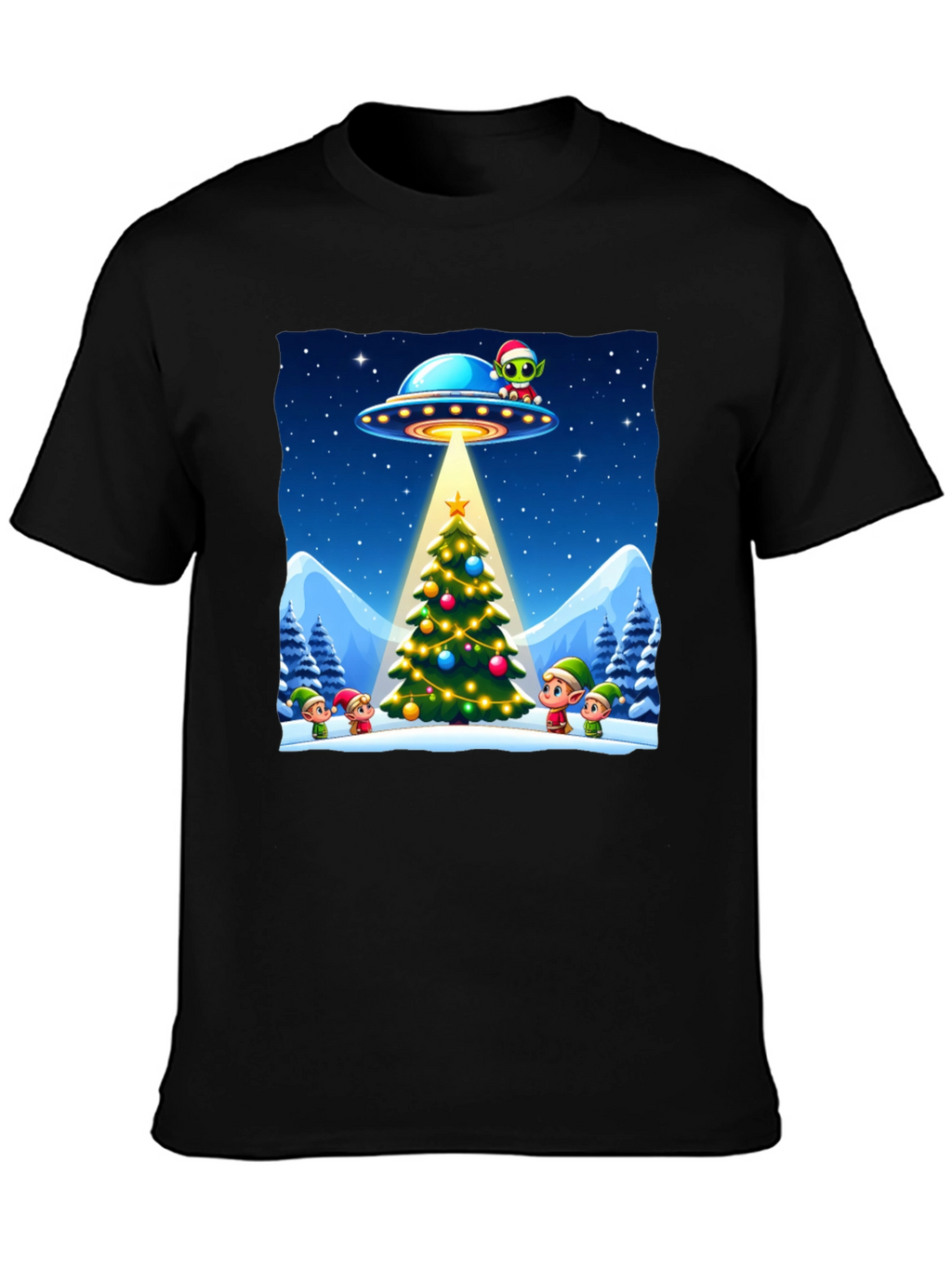 Festive UFO Christmas T-Shirt