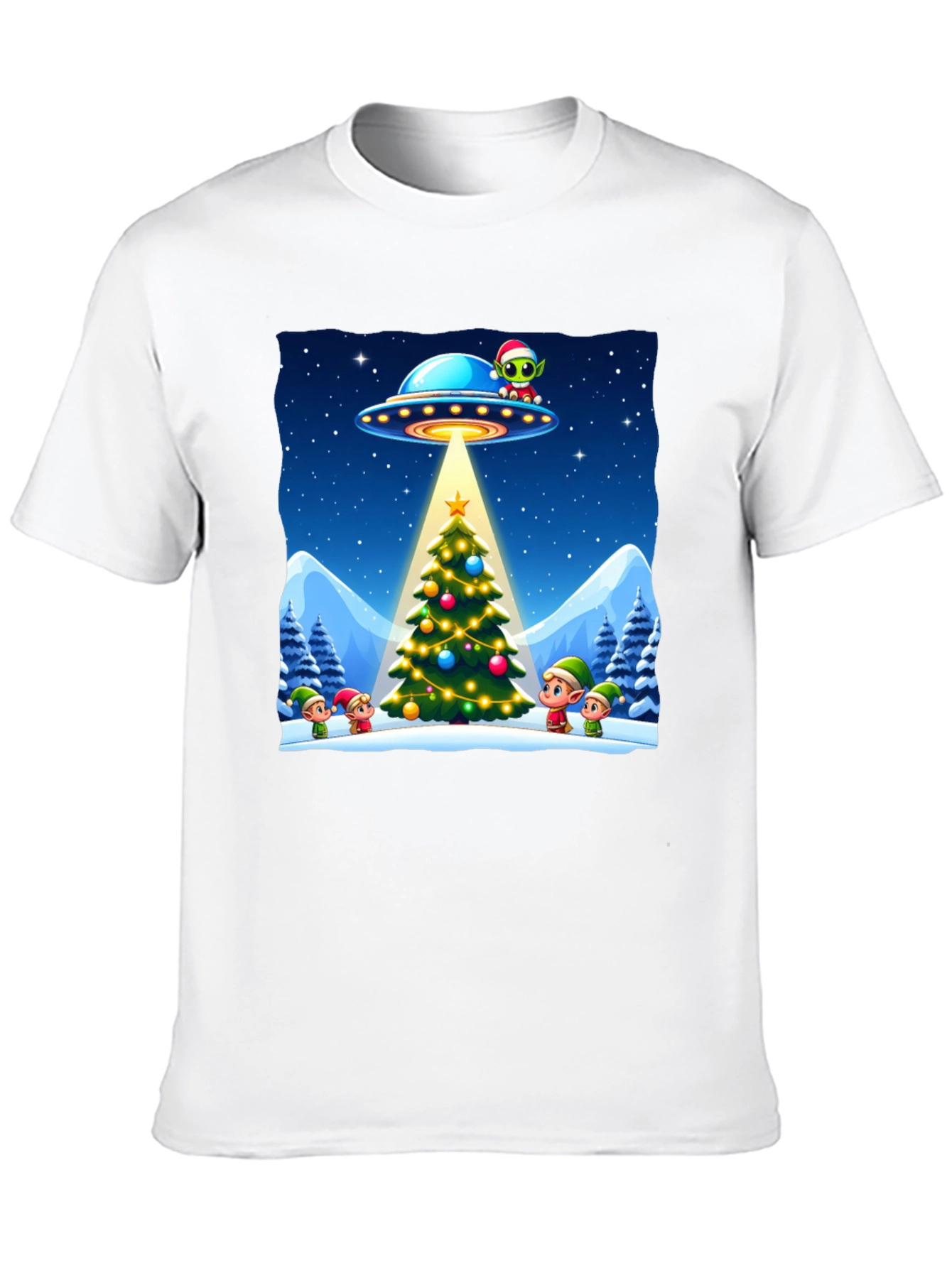 Festive UFO Christmas T-Shirt