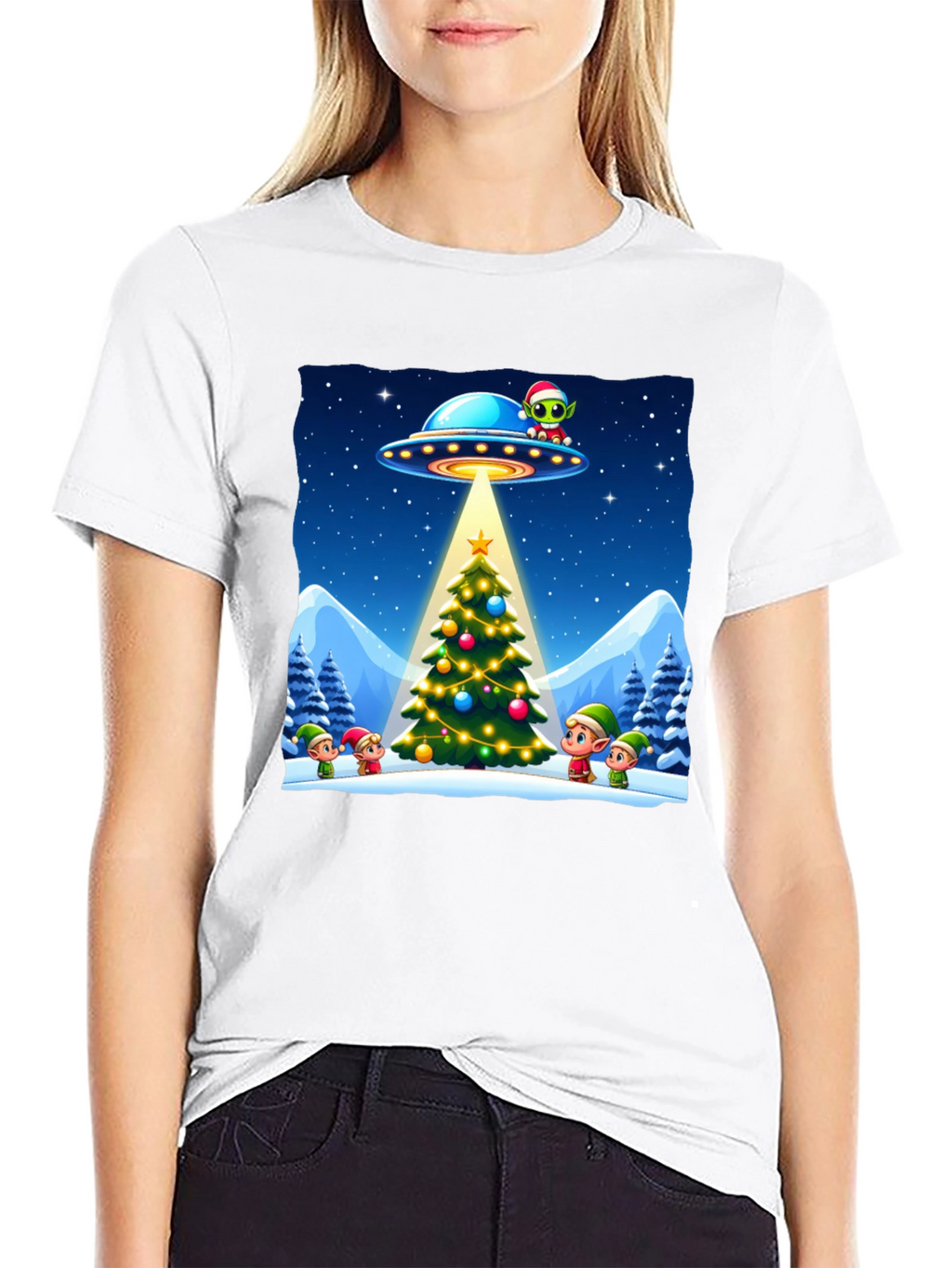 Festive UFO Christmas T-Shirt