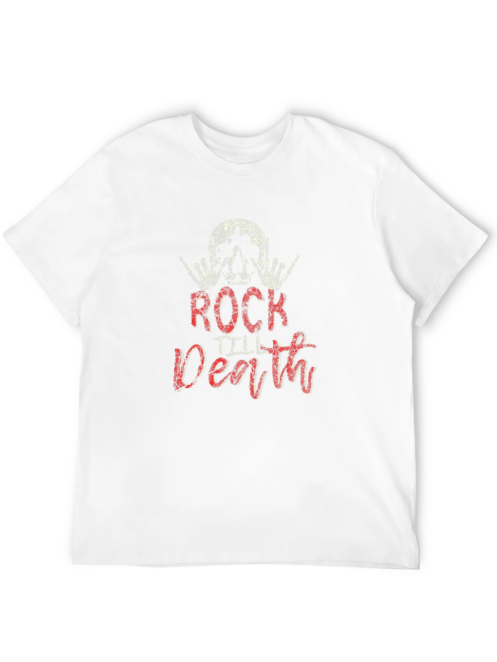 Rock Till Death Graphic Print Mens T-Shirt