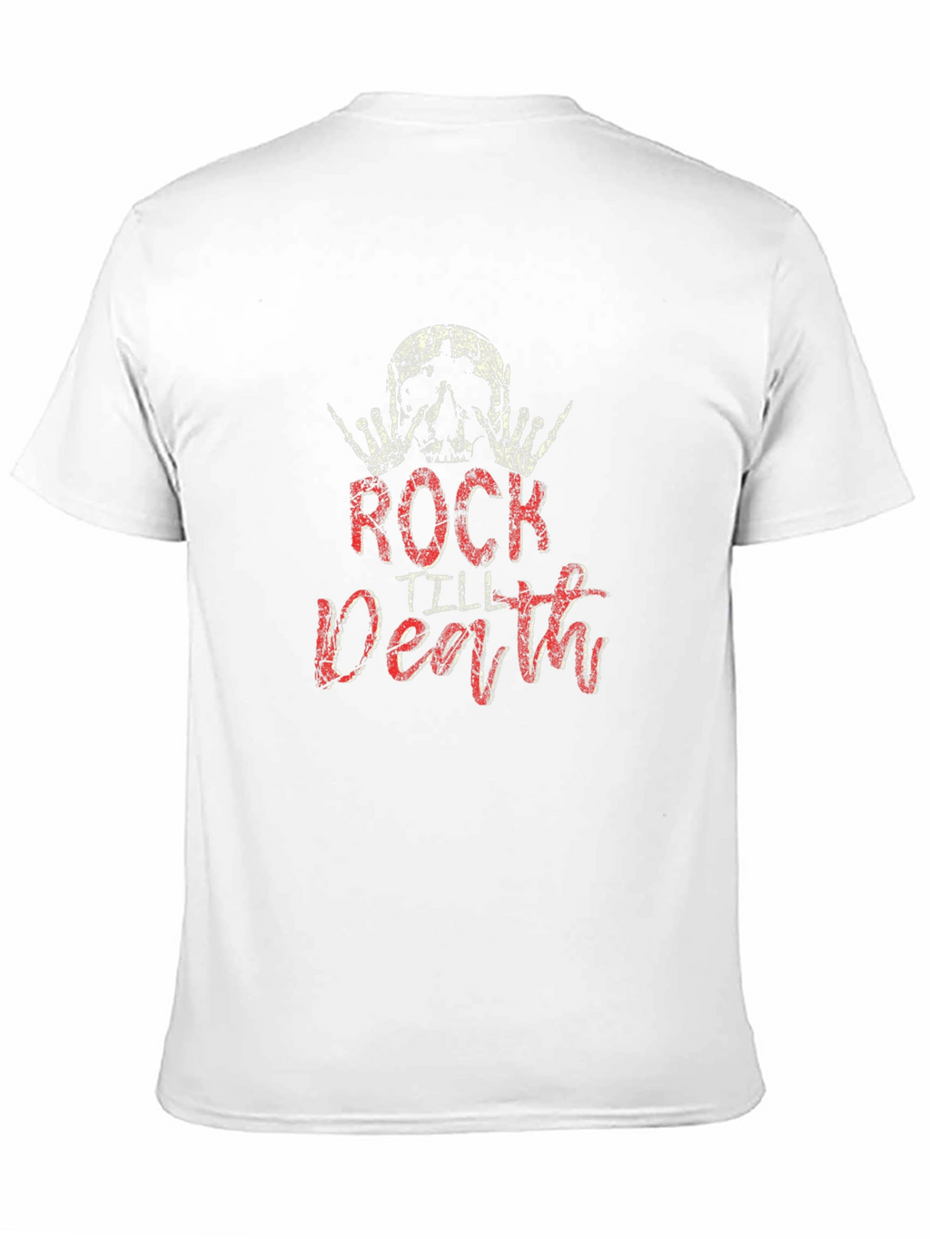 Rock Till Death Graphic Print Mens T-Shirt