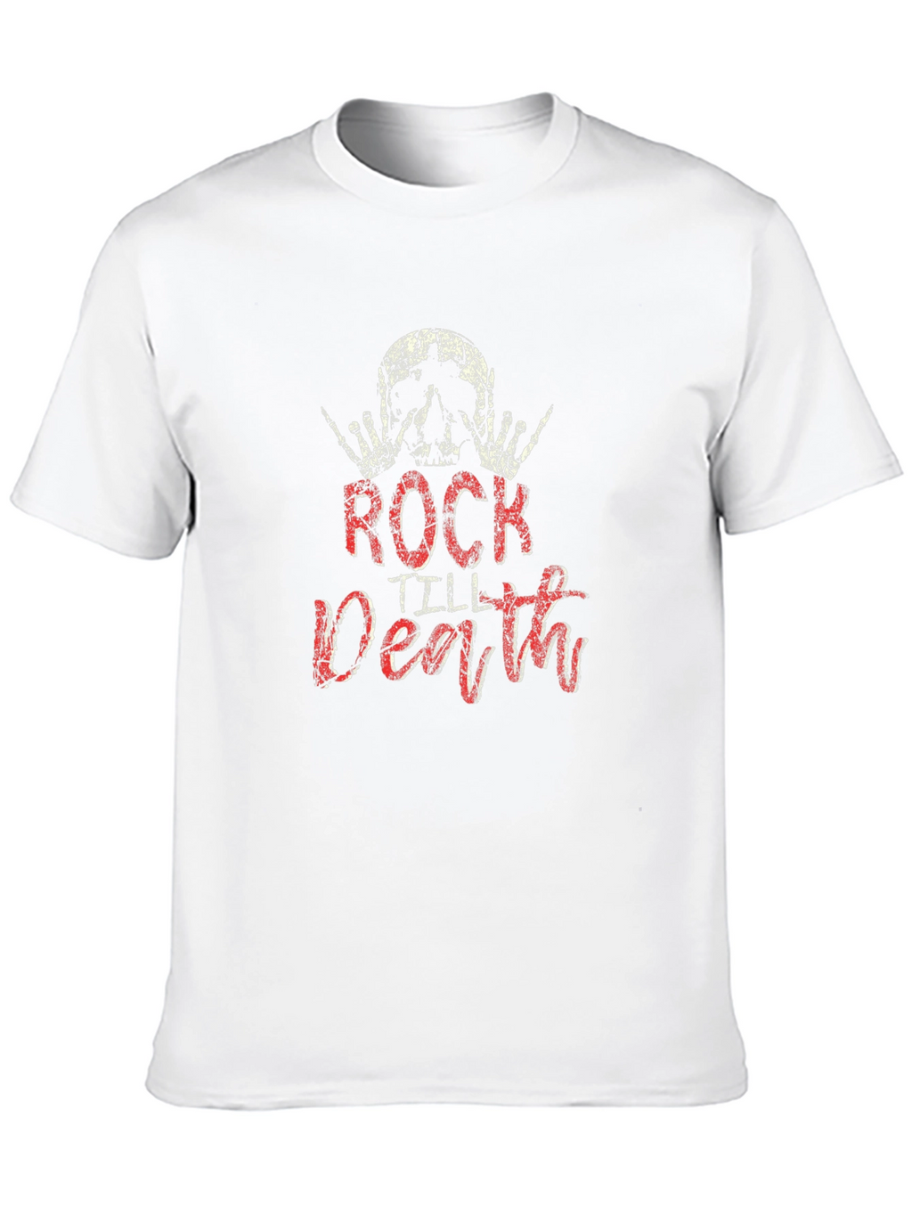 Rock Till Death Graphic Print Mens T-Shirt