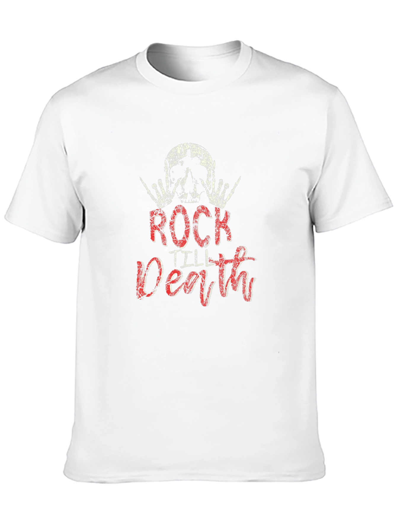 Rock Till Death Graphic Print Mens T-Shirt