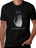Ich Schaue Zu Cat T-Shirt - Funny Graphic Tee