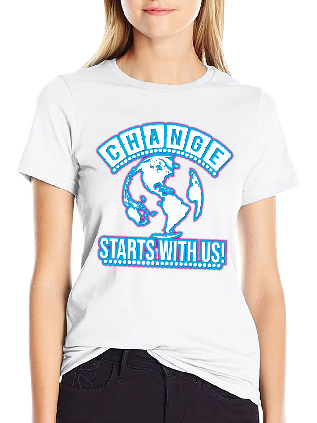 Change Starts With Us Black T-Shirt