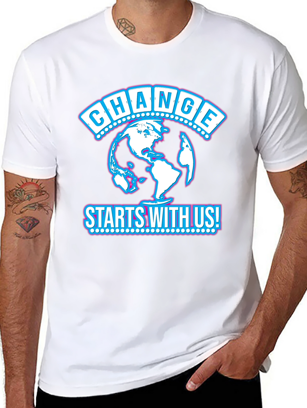 Change Starts With Us Black T-Shirt