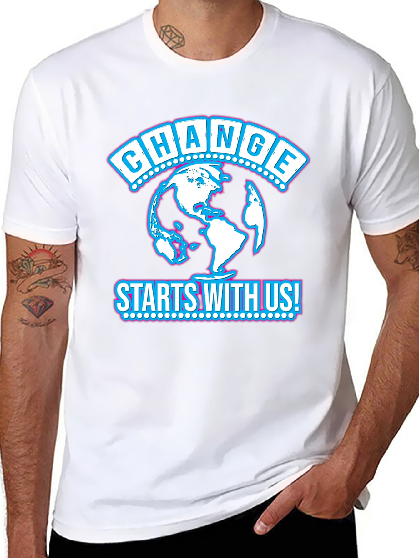 Change Starts With Us Black T-Shirt