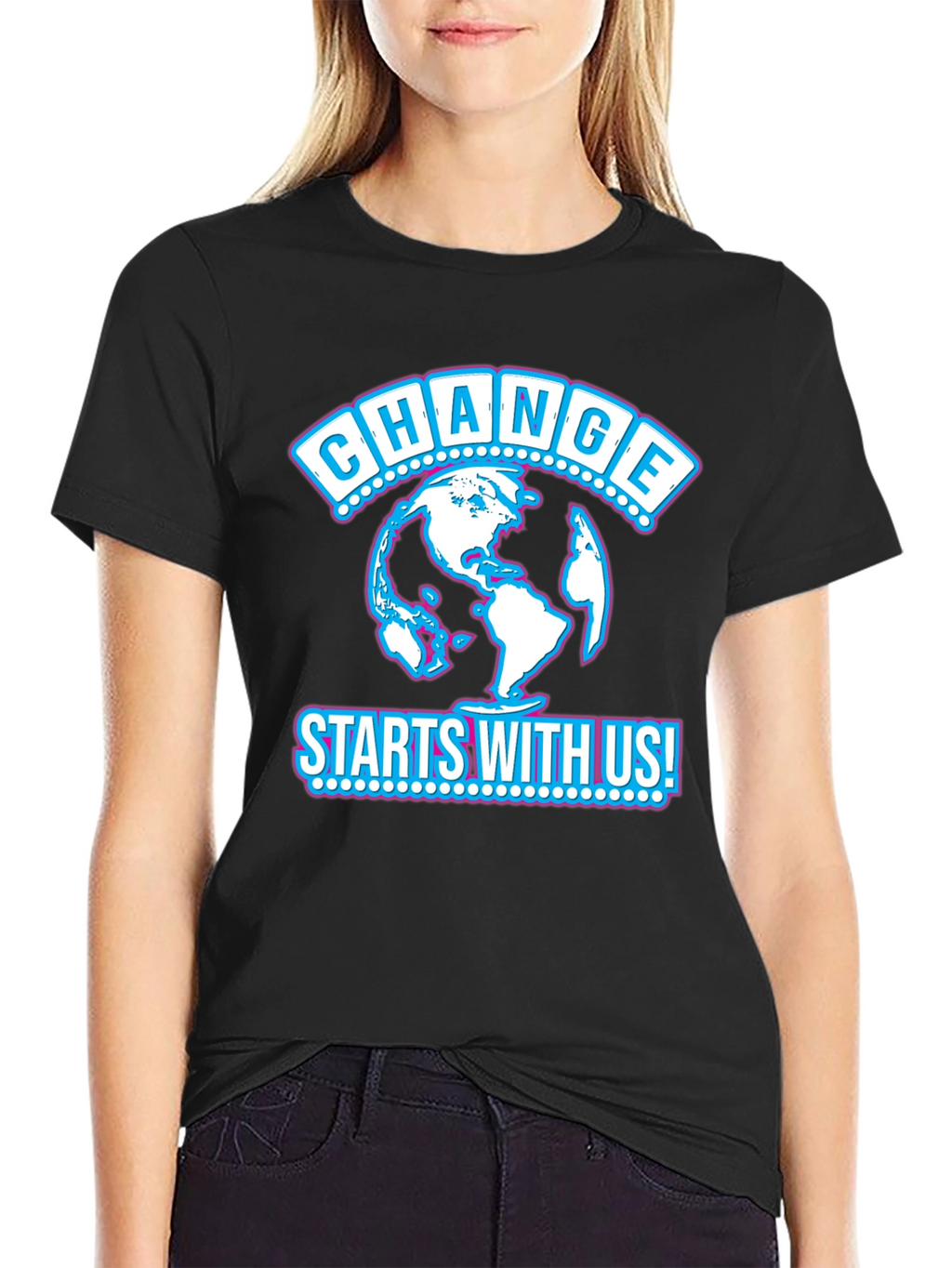 Change Starts With Us Black T-Shirt