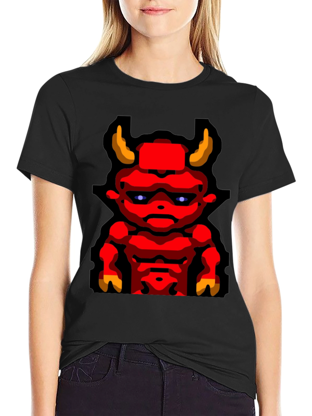 Devil Graphic T-Shirt Mens Black Tee