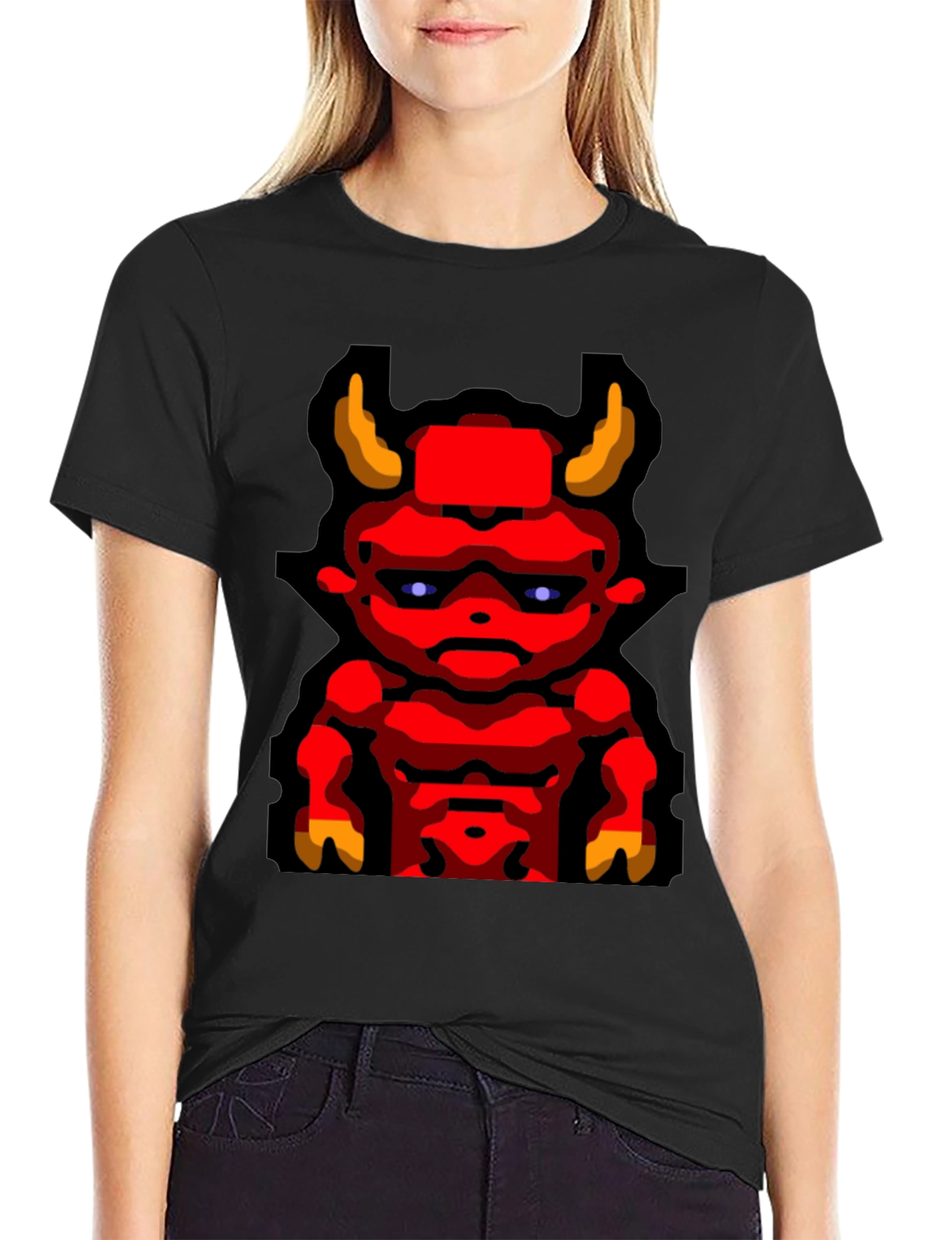Devil Graphic T-Shirt Mens Black Tee