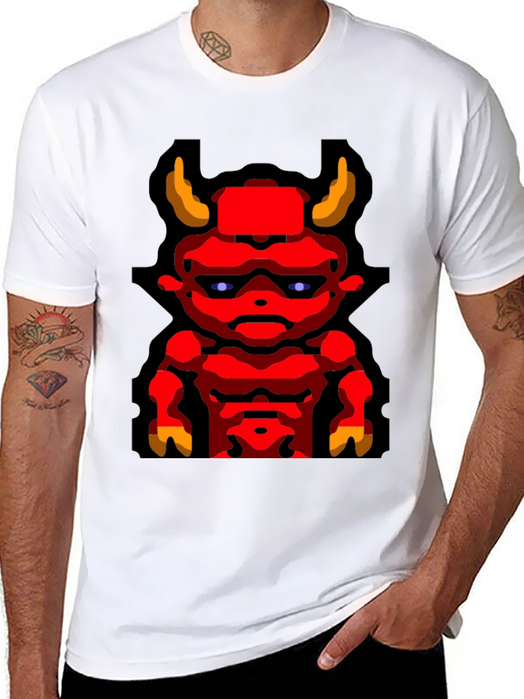 Devil Graphic T-Shirt Mens Black Tee