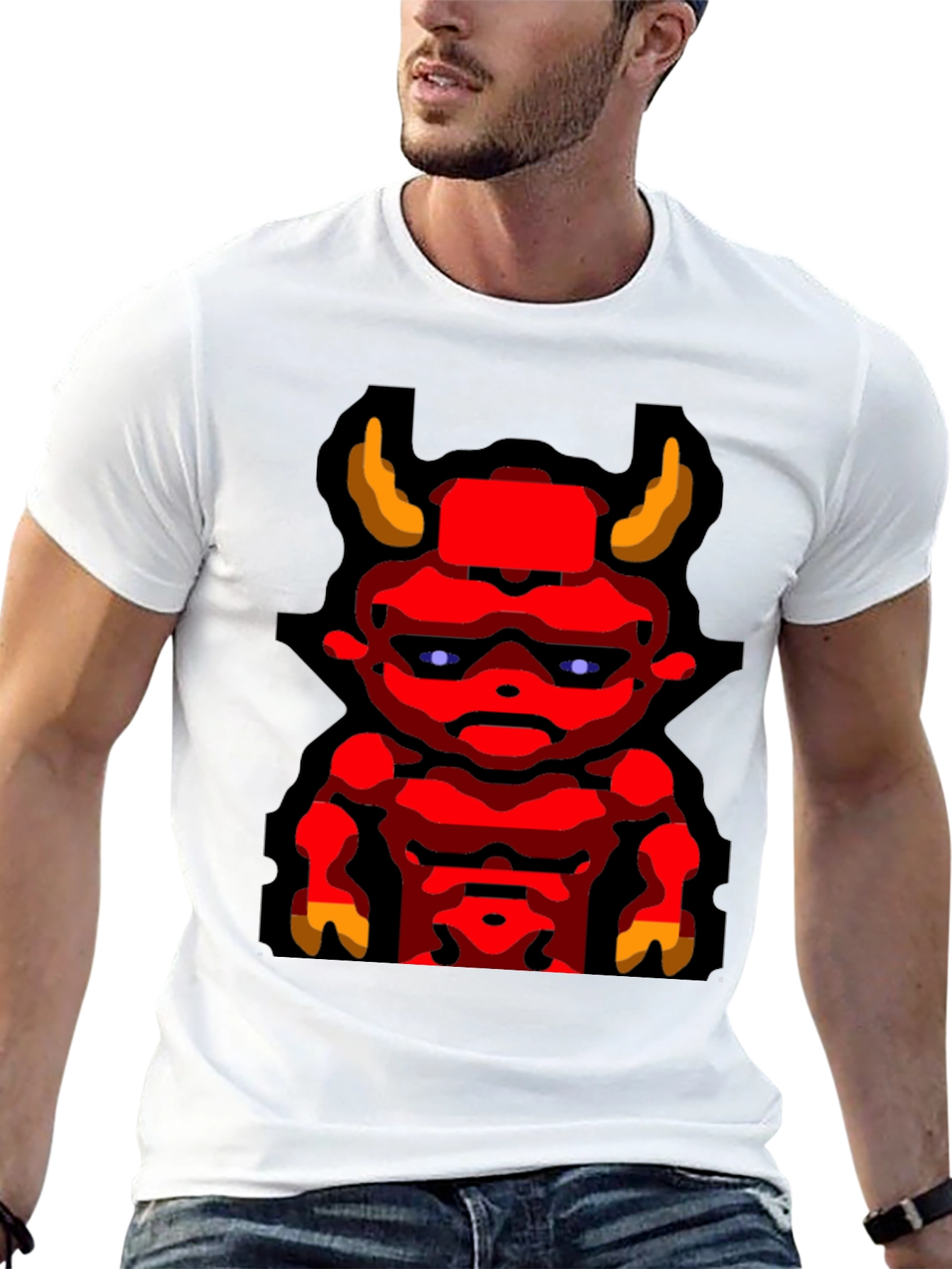 Devil Graphic T-Shirt Mens Black Tee