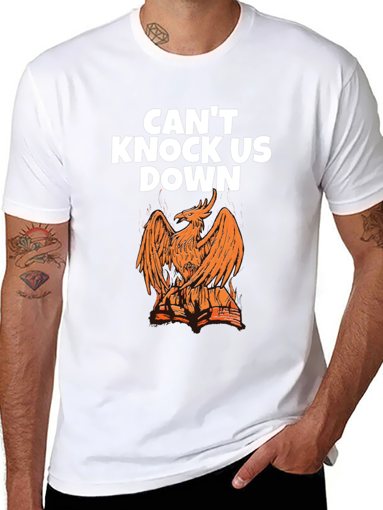 Phoenix Graphic T-Shirt - Cant Knock Us Down
