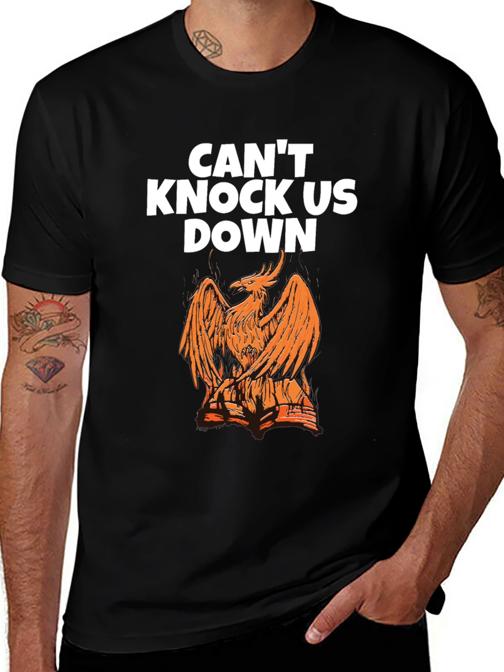 Phoenix Graphic T-Shirt - Cant Knock Us Down