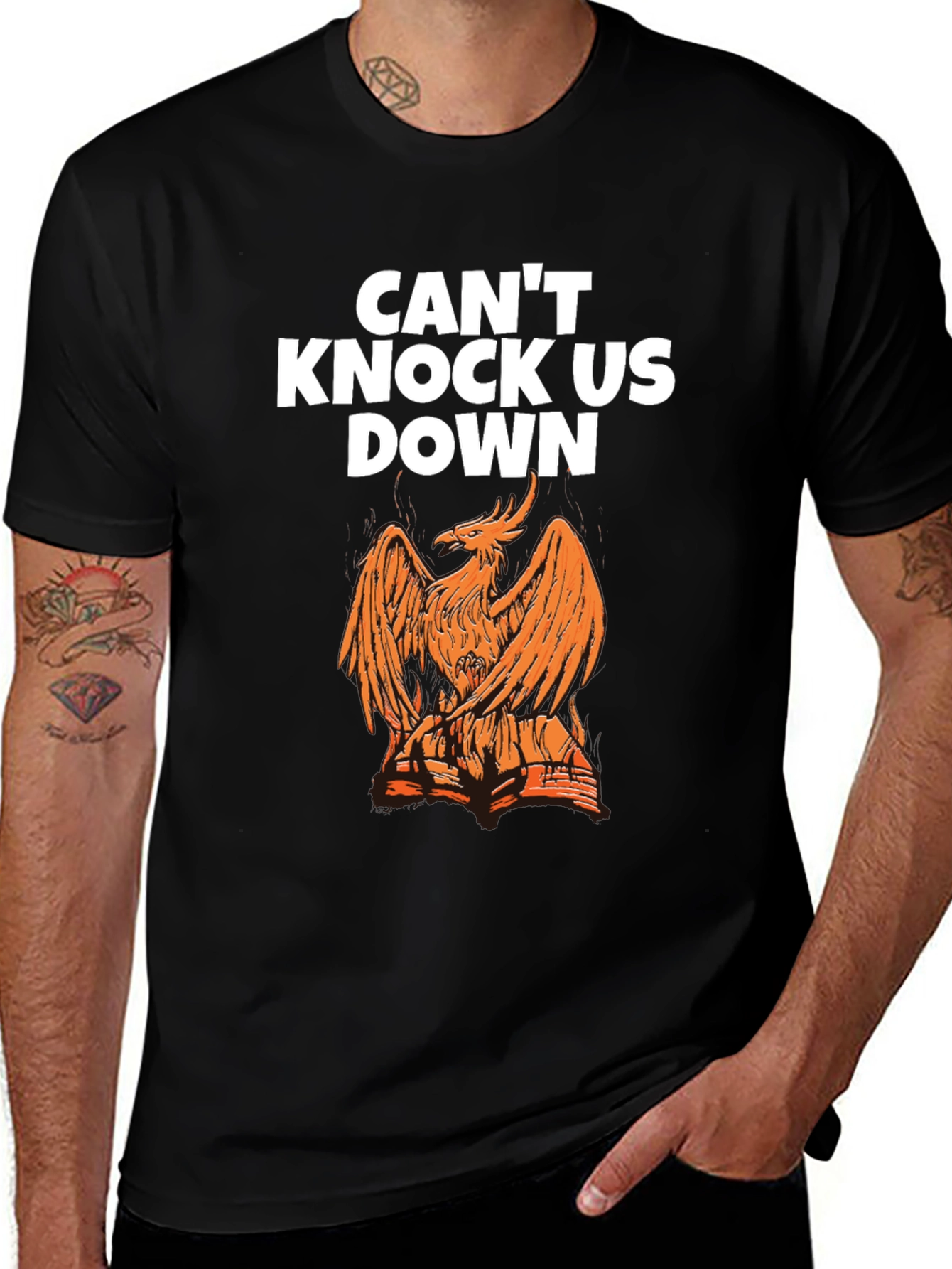 Phoenix Graphic T-Shirt - Cant Knock Us Down