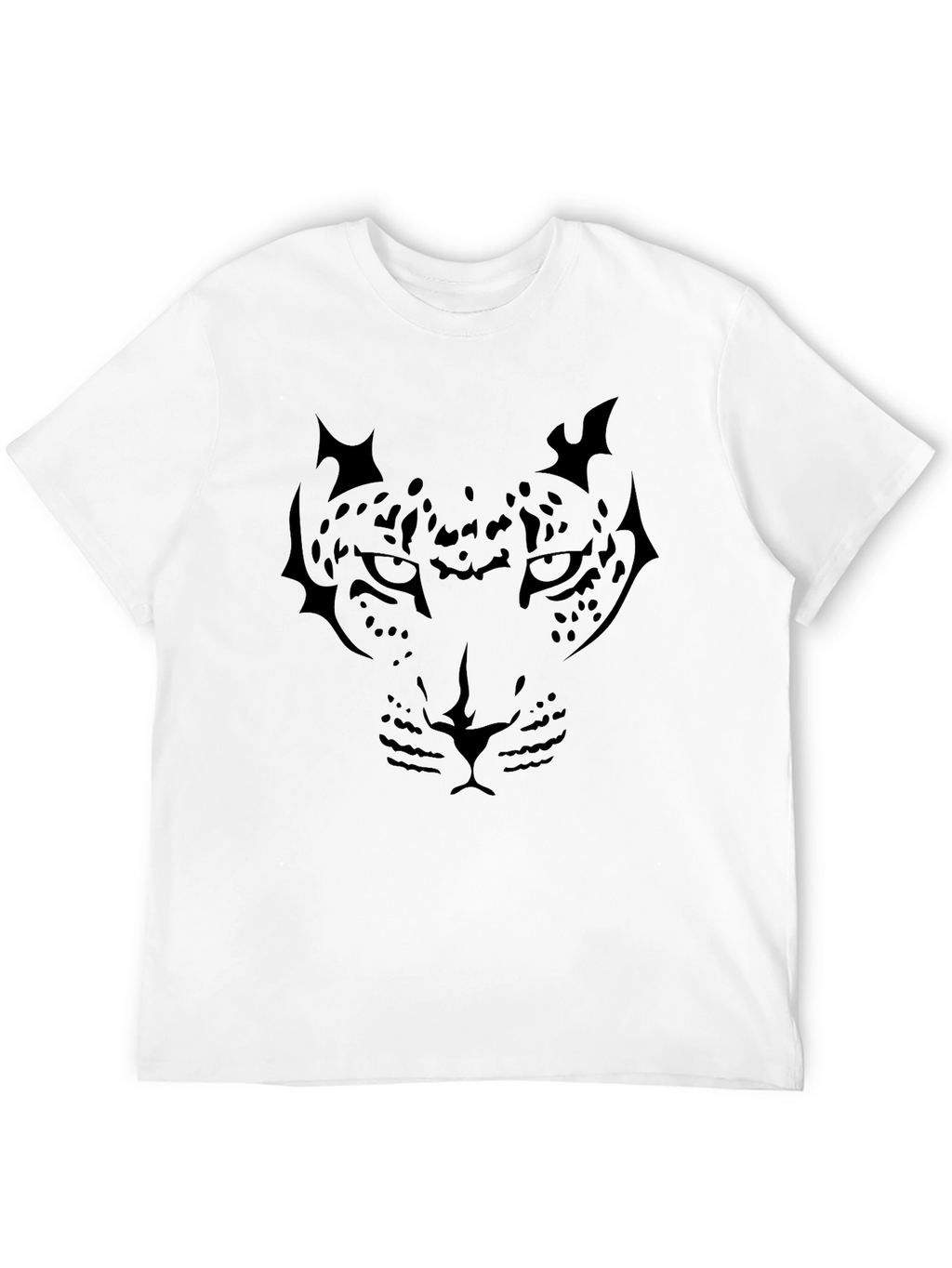 Mens Black Leopard Graphic Tee