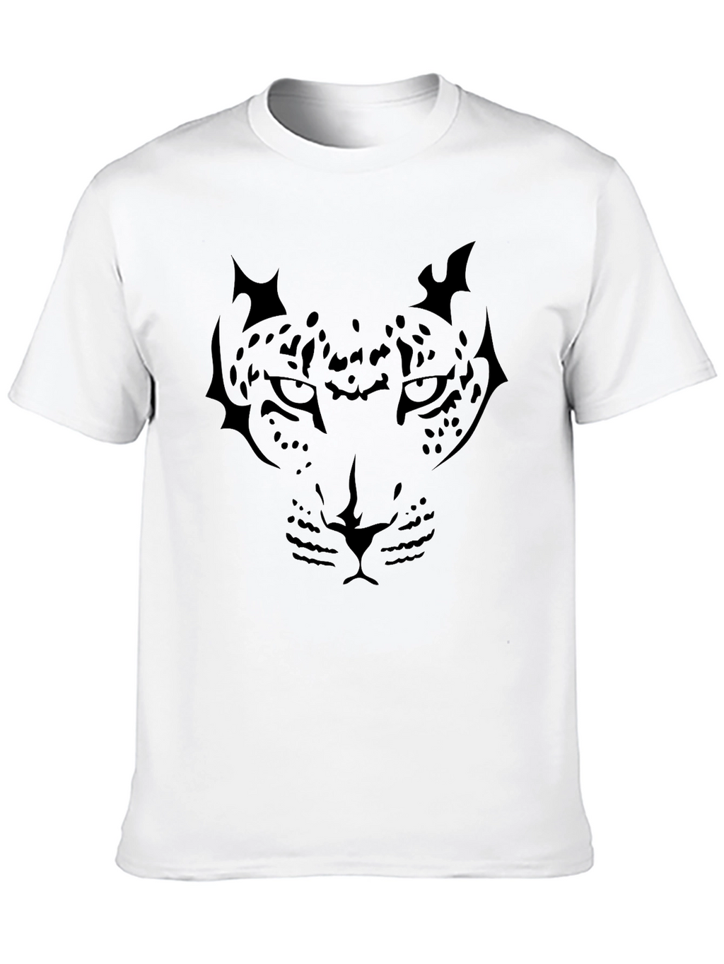 Mens Black Leopard Graphic Tee
