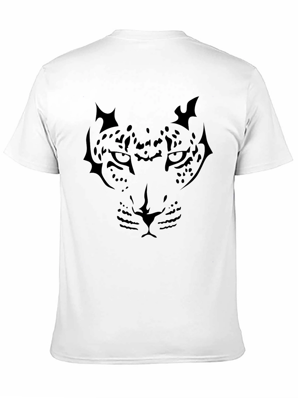 Mens Black Leopard Graphic Tee